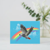 Carte Postale Rainbow bridge african grey parrot (Debout devant)