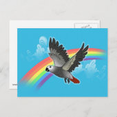 Carte Postale Rainbow bridge african grey parrot (Devant / Derrière)