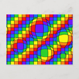 Carte postale Rainbow Bubles