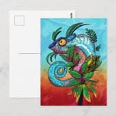 Carte Postale Rainbow Chameleon (Devant / Derrière)