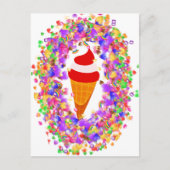 Carte Postale Rainbow Confetti Swirl Ice Cream (Devant)