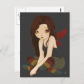 Carte Postale Rainbow Darrière- triste fée (Devant / Derrière)