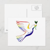Carte Postale Rainbow Dove (Devant / Derrière)