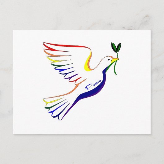 Carte Postale Rainbow Dove (Devant)