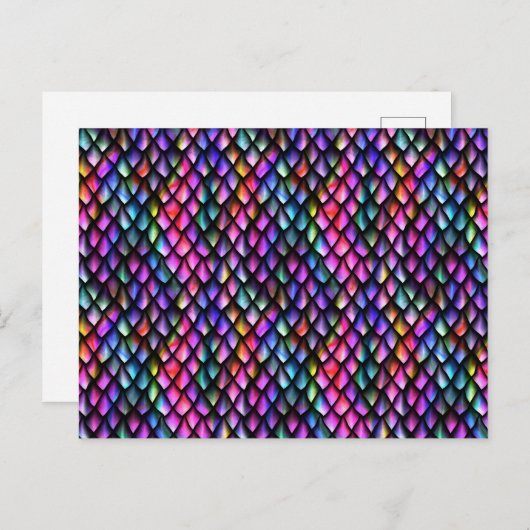 Carte postale Rainbow Dragon Scales (Devant / Derrière)