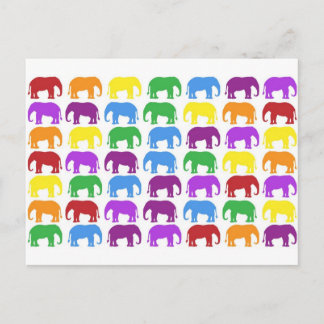 Carte Postale Rainbow Elephants Classy Designer
