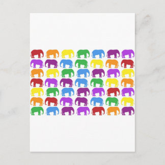 Carte Postale Rainbow Elephants Classy Designer