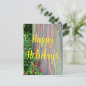 Carte Postale Rainbow Eucalyptus Tree Joyeuses vacances (Debout devant)