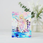 Carte Postale Rainbow Fairy Flowers Fairy Art Imaginaire (Debout devant)