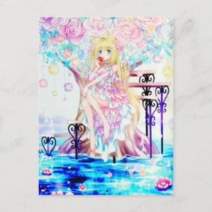 Carte Postale Rainbow Fairy Flowers Fairy Art Imaginaire