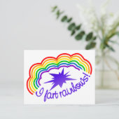 Carte postale Rainbow Farts, personnaliser (Debout devant)