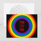 Carte Postale RAINBOW FLAG BUTTON + your sign or text (Devant / Derrière)