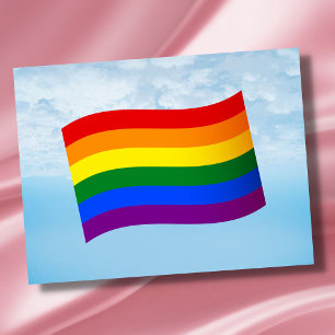 Carte Postale Rainbow Flag Gay pride LGBT L'amour est l'amour