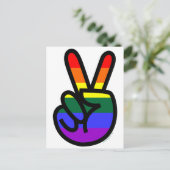 Carte Postale Rainbow Flag Peace (Debout devant)