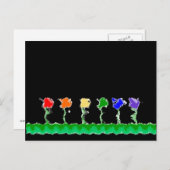 Carte postale Rainbow Flower Garden (Devant / Derrière)