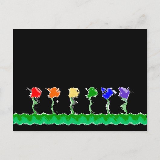 Carte postale Rainbow Flower Garden (Devant)