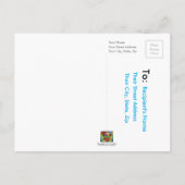 Carte Postale [Rainbow Frost] Tie-Dye Multi-Couleurs avec Papill (Dos)