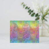 Carte Postale [Rainbow Frost] Tie-Dye Multi-Couleurs avec Papill (Debout devant)