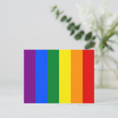 Carte Postale Rainbow Gay Lesbian Trans Queer LGBTQ Pride drapea (Debout devant)