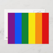 Carte Postale Rainbow Gay Lesbian Trans Queer LGBTQ Pride drapea (Devant / Derrière)