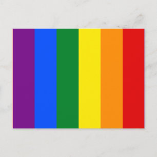 Carte Postale Rainbow Gay Lesbian Trans Queer LGBTQ Pride drapea