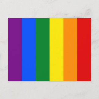 Carte Postale Rainbow Gay Lesbian Trans Queer LGBTQ Pride drapea