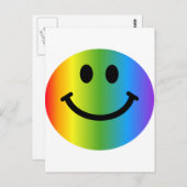 Carte Postale Rainbow Happy Face (Devant / Derrière)