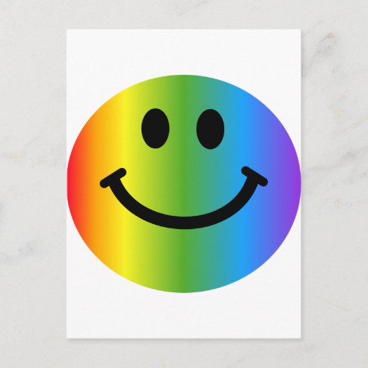 Carte Postale Rainbow Happy Face (Devant)