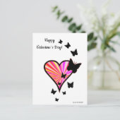 Carte Postale Rainbow heart and Butterfly (Debout devant)