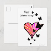 Carte Postale Rainbow heart and Butterfly (Devant / Derrière)