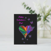 Carte Postale Rainbow heart and Butterfly (Debout devant)