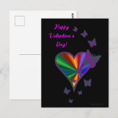 Carte Postale Rainbow heart and Butterfly (Devant / Derrière)