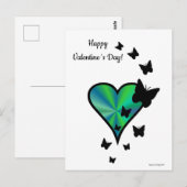 Carte Postale Rainbow heart and Butterfly (Devant / Derrière)