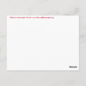 Carte postale Rainbow Heart Spirit Words (Dos)