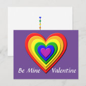 Carte postale Rainbow Heart Valentine (Devant / Derrière)