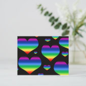 Carte postale Rainbow Hearts (Debout devant)