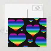 Carte postale Rainbow Hearts (Devant / Derrière)