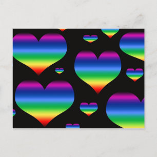 Carte postale Rainbow Hearts