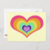 Carte Postale Rainbow Hearts Art (Devant / Derrière)