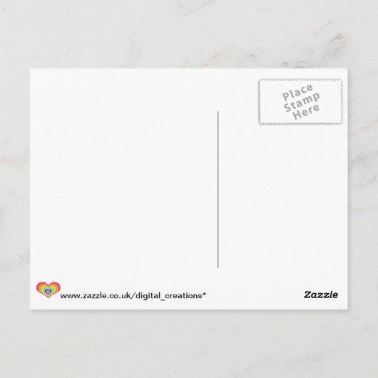 Carte Postale Rainbow Hearts Art (Dos)