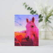 Carte Postale Rainbow Horse et Red Heart (Debout devant)