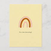 Carte Postale Rainbow Illustration You Are Amazing Quote Card (Devant)