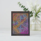 Carte Postale Rainbow Kaleidoscope Mandala (Debout devant)