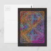 Carte Postale Rainbow Kaleidoscope Mandala (Devant / Derrière)