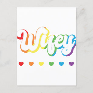 Carte Postale Rainbow LGBTQIA Lesbienne soutien Gay