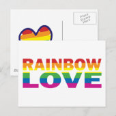 CARTE POSTALE RAINBOW LOVE (Devant / Derrière)