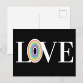 Carte Postale RAINBOW LOVE MÊME MARIAGE de genre MERCI (Devant / Derrière)