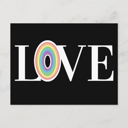 Carte Postale RAINBOW LOVE MÊME MARIAGE de genre MERCI (Devant)