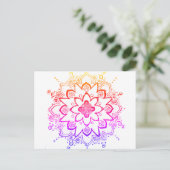 Carte postale Rainbow Mandala (Debout devant)