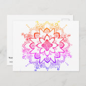 Carte postale Rainbow Mandala (Devant / Derrière)